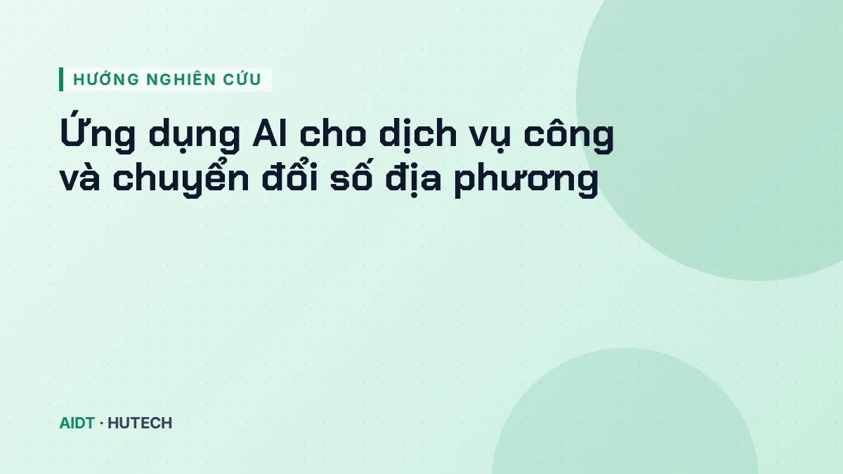 AI for Public Services and Local Digital Transformation