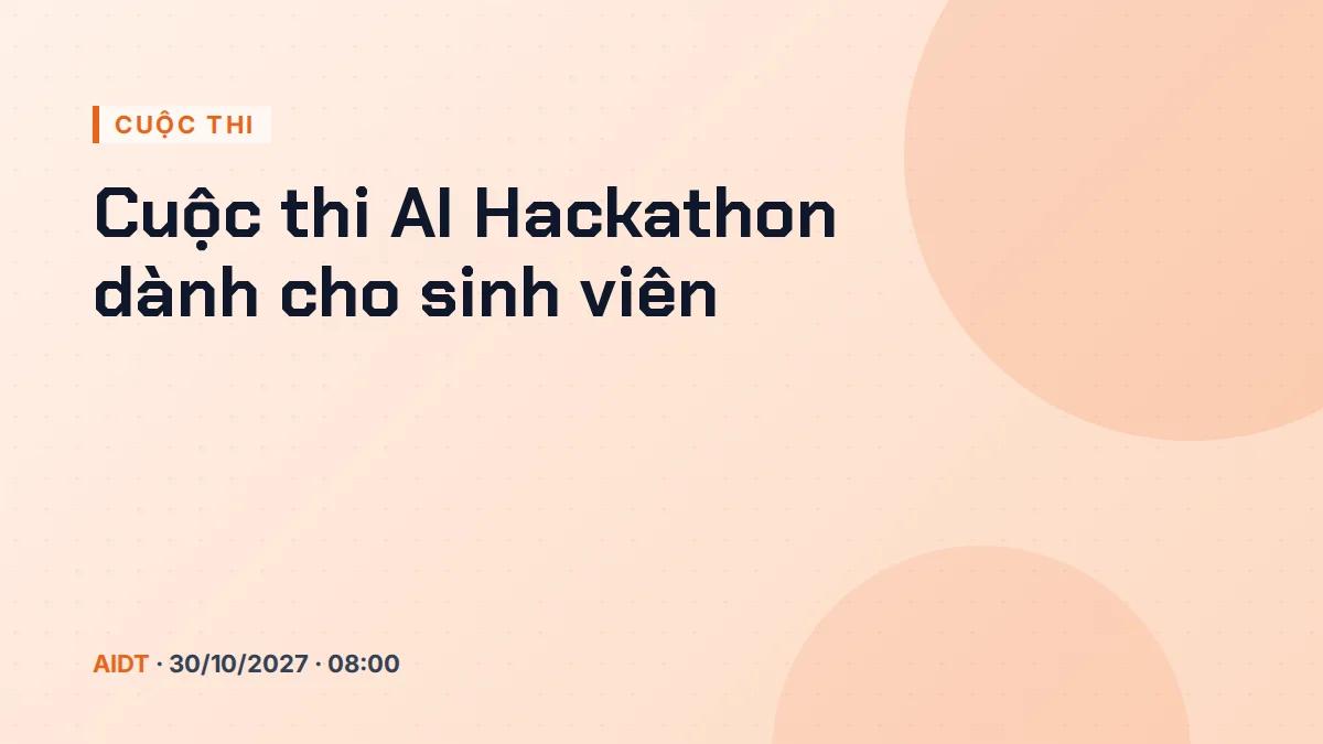 AI Hackathon for Students